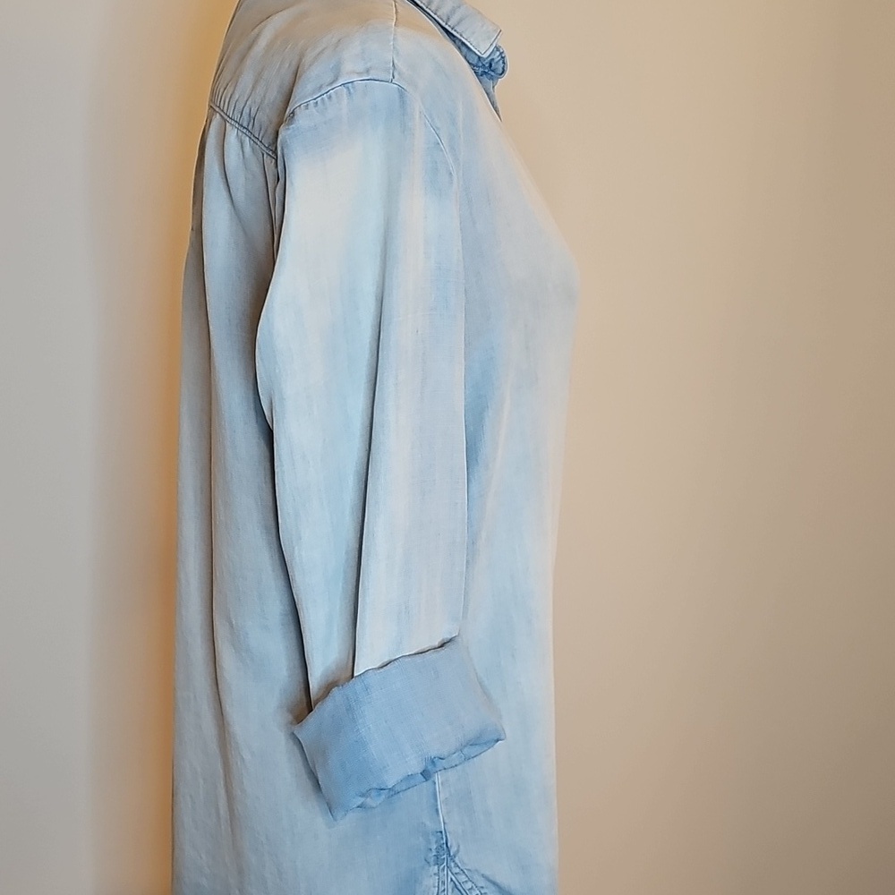 cloth & stone Light Blue Washed Denim Shirt - Picture 7 of 12